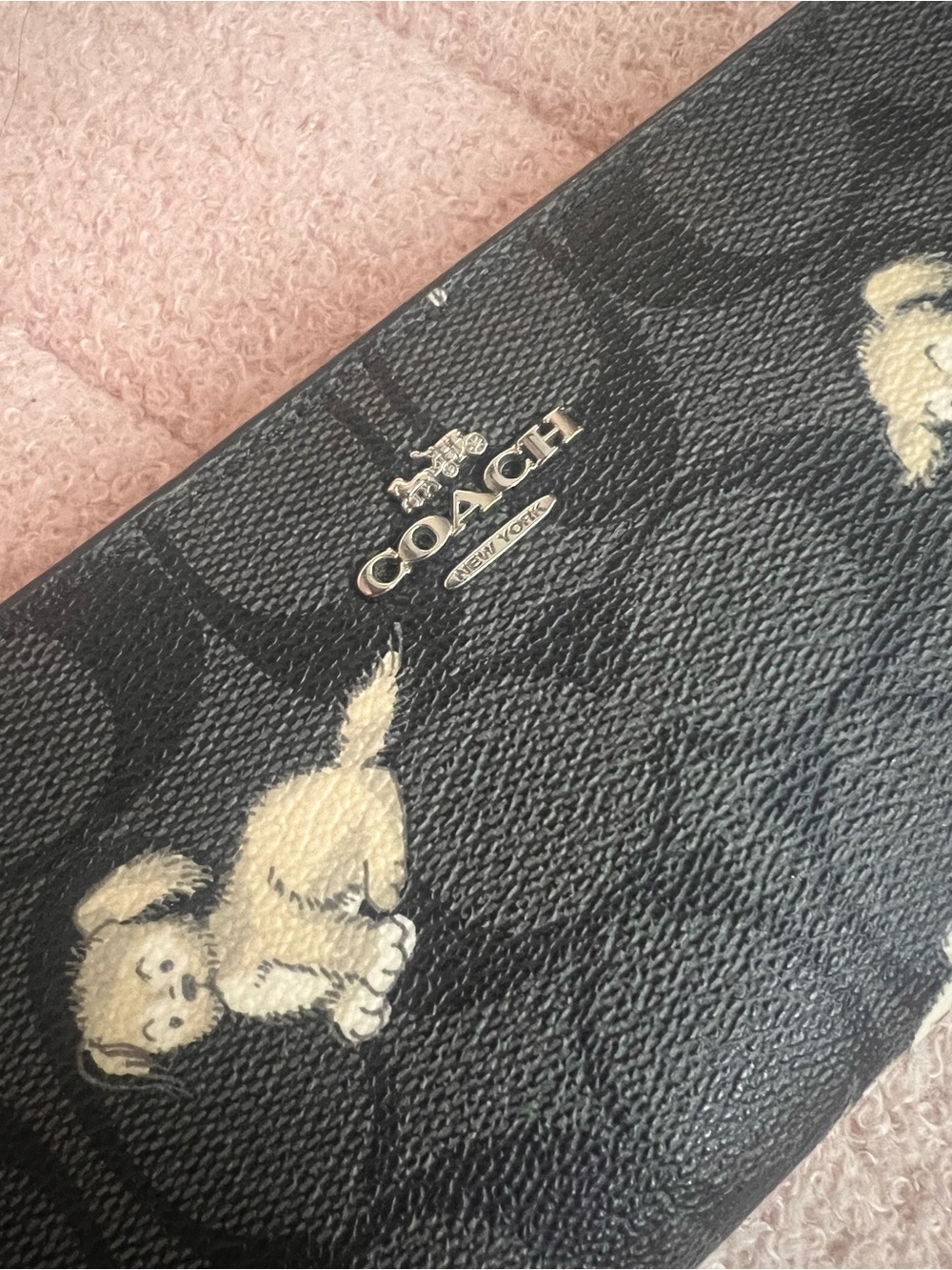 Coach Black Signature Canvas Floral-Accent Continental Wallet - Picture 2 of 8